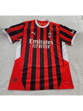 Puma Men’s 24/25 Home AC Milan EMIRATES FLY Better Authentic Soccer Jersey 2XL